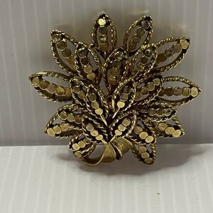 Marked Capri Brooch Goldtone Vintage